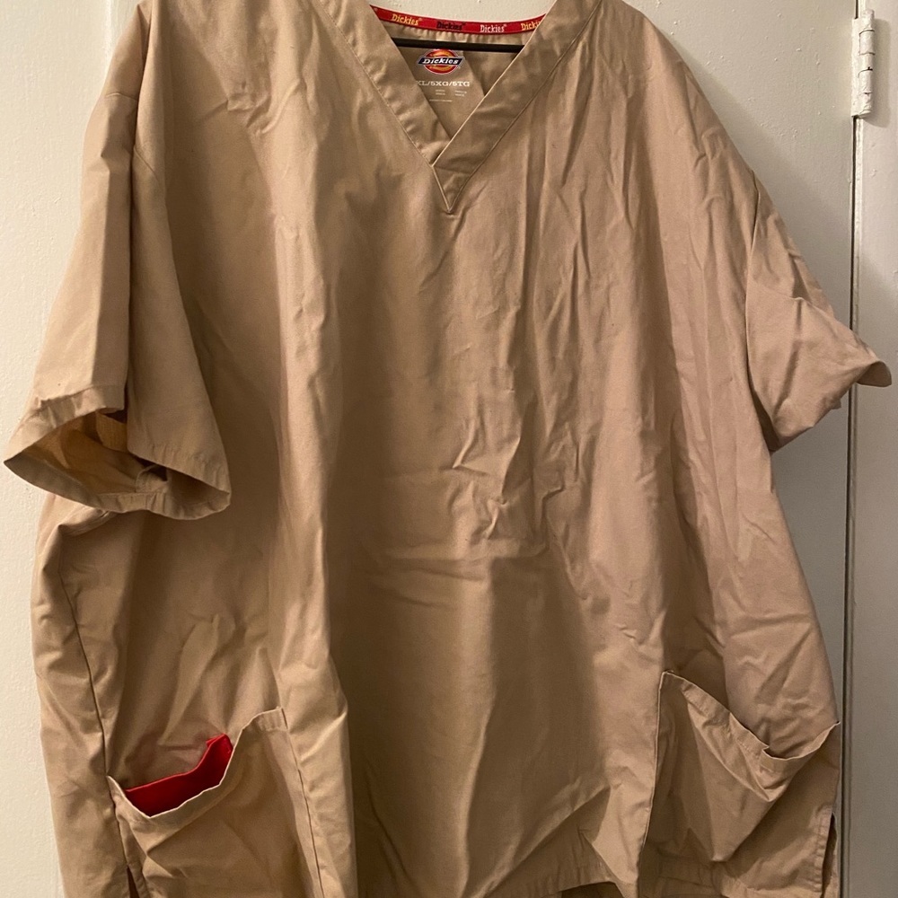 Khaki scrub top